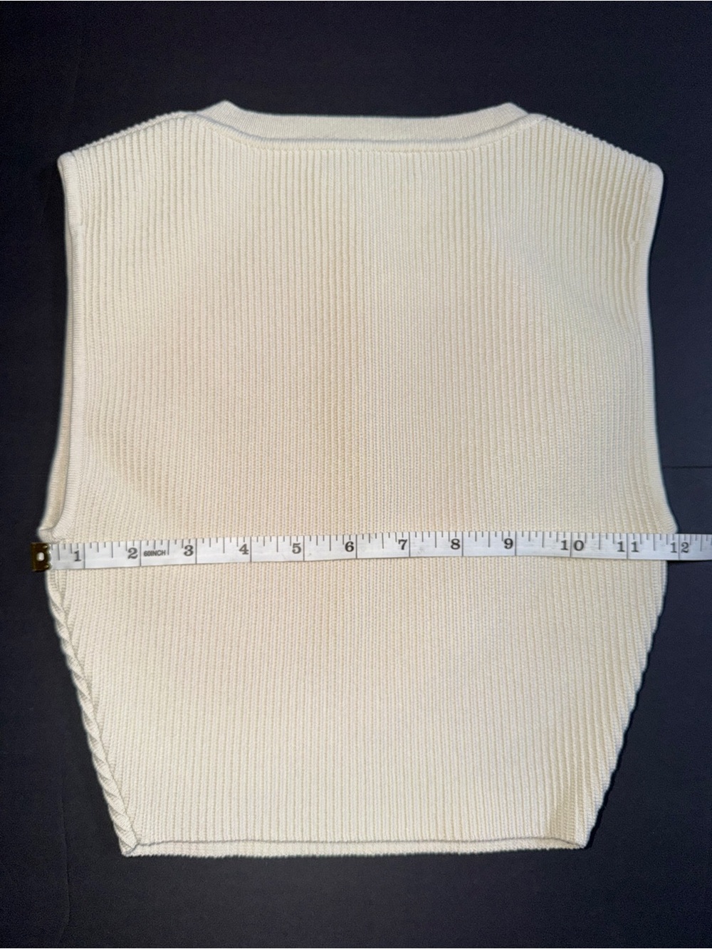 Babaton Neutral Cream Ribbed Crewneck Tank - Picture 2 of 3